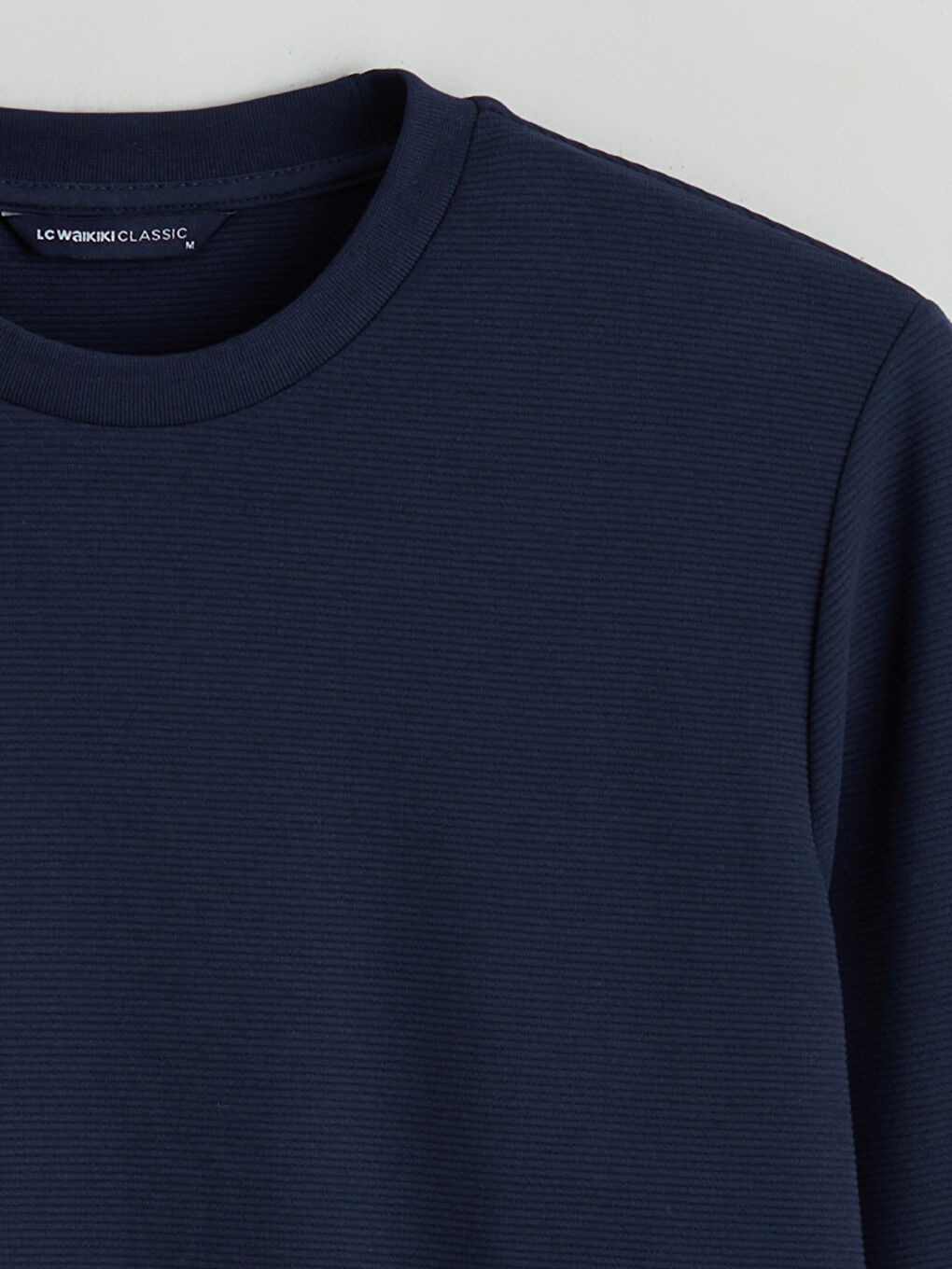 İndigo Bisiklet Yaka Erkek Sweatshirt-5