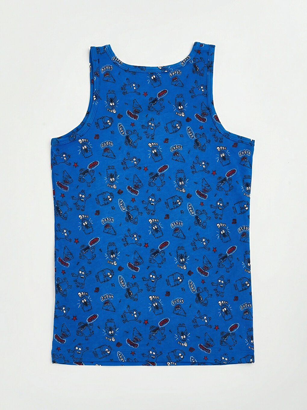 Mavi Baskılı Erkek Çocuk Atlet 2'li-2