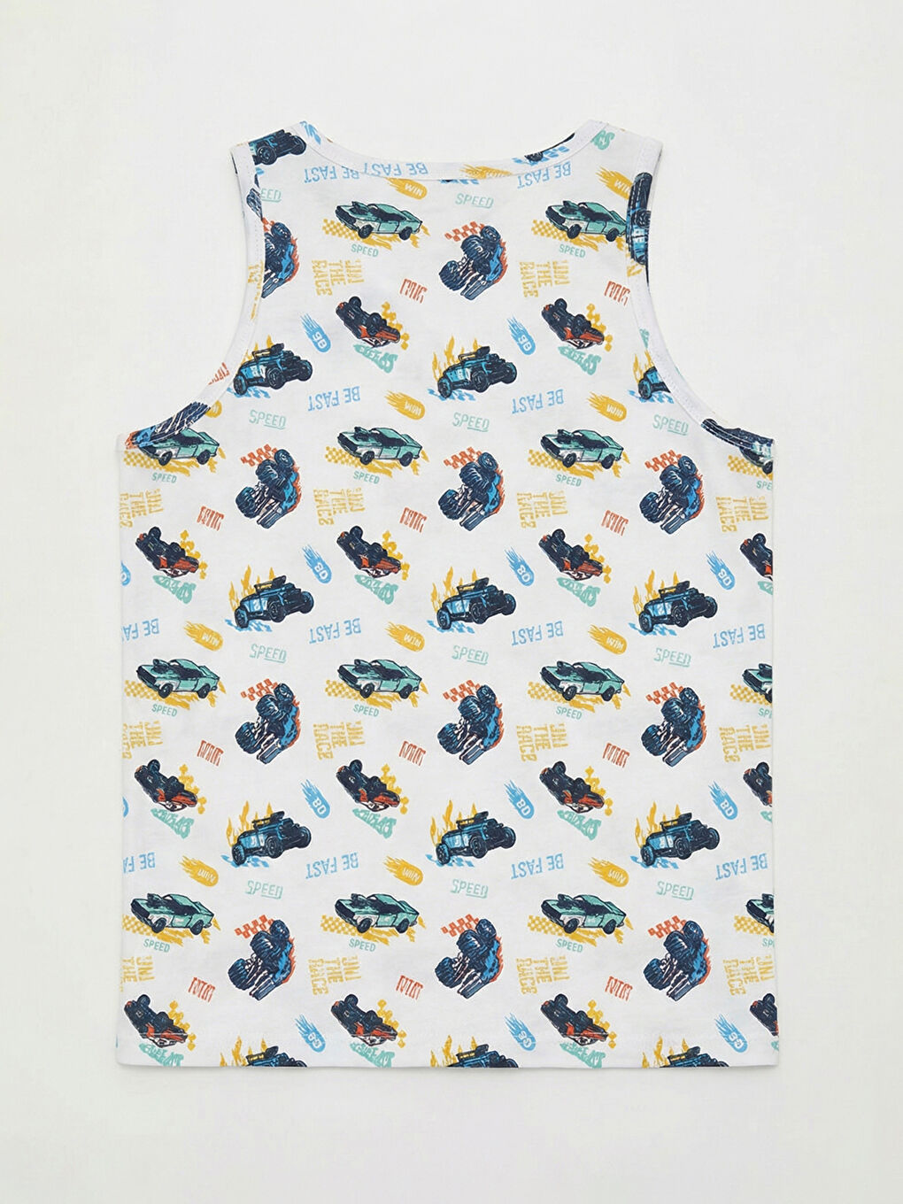 Beyaz Baskılı Erkek Çocuk Atlet 2'li-2