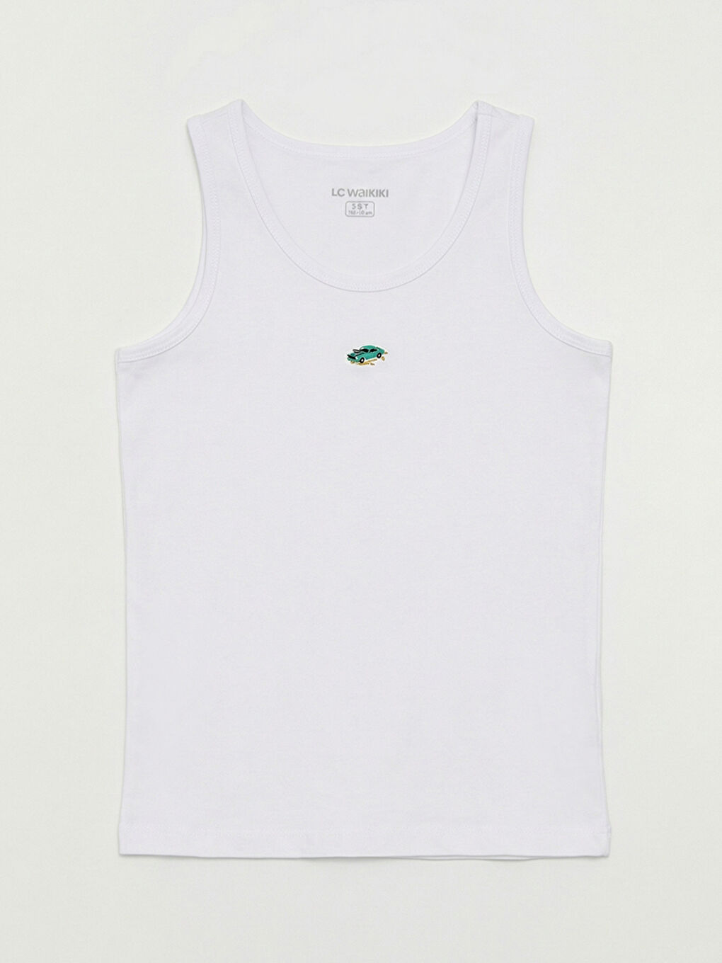 Beyaz Baskılı Erkek Çocuk Atlet 2'li-3