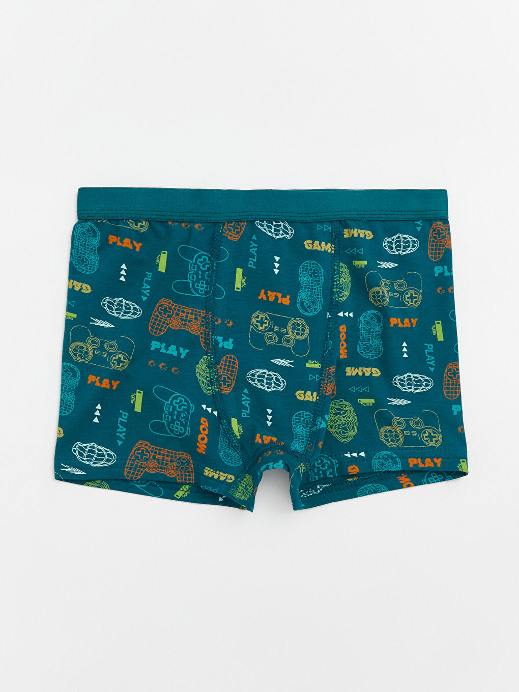 Yeşil Baskılı Erkek Çocuk 3'lü Boxer-3