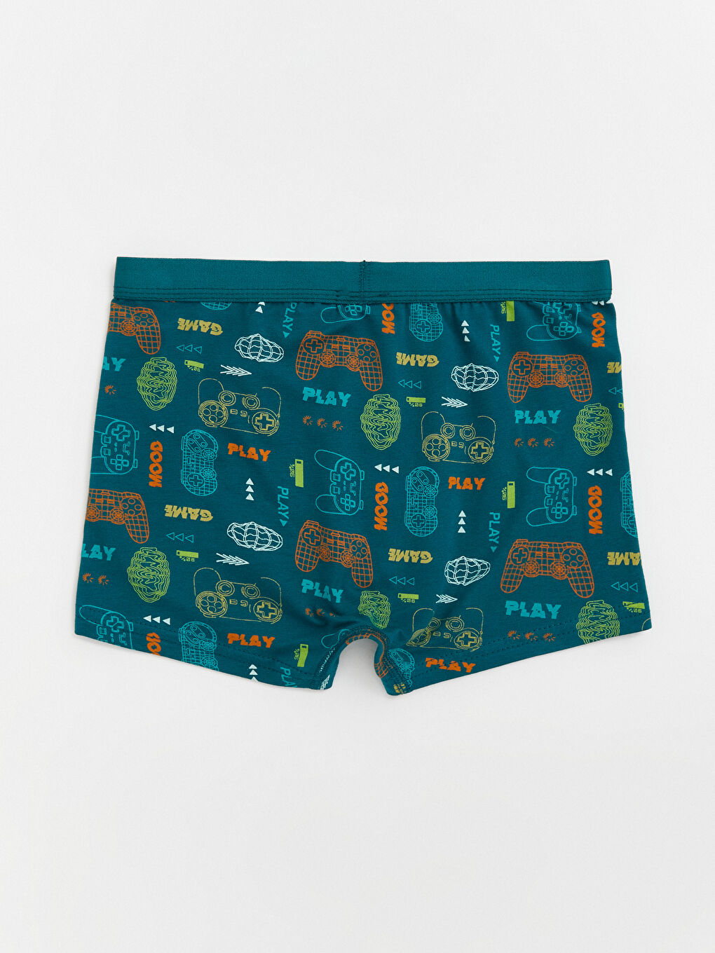 Yeşil Baskılı Erkek Çocuk 3'lü Boxer-4