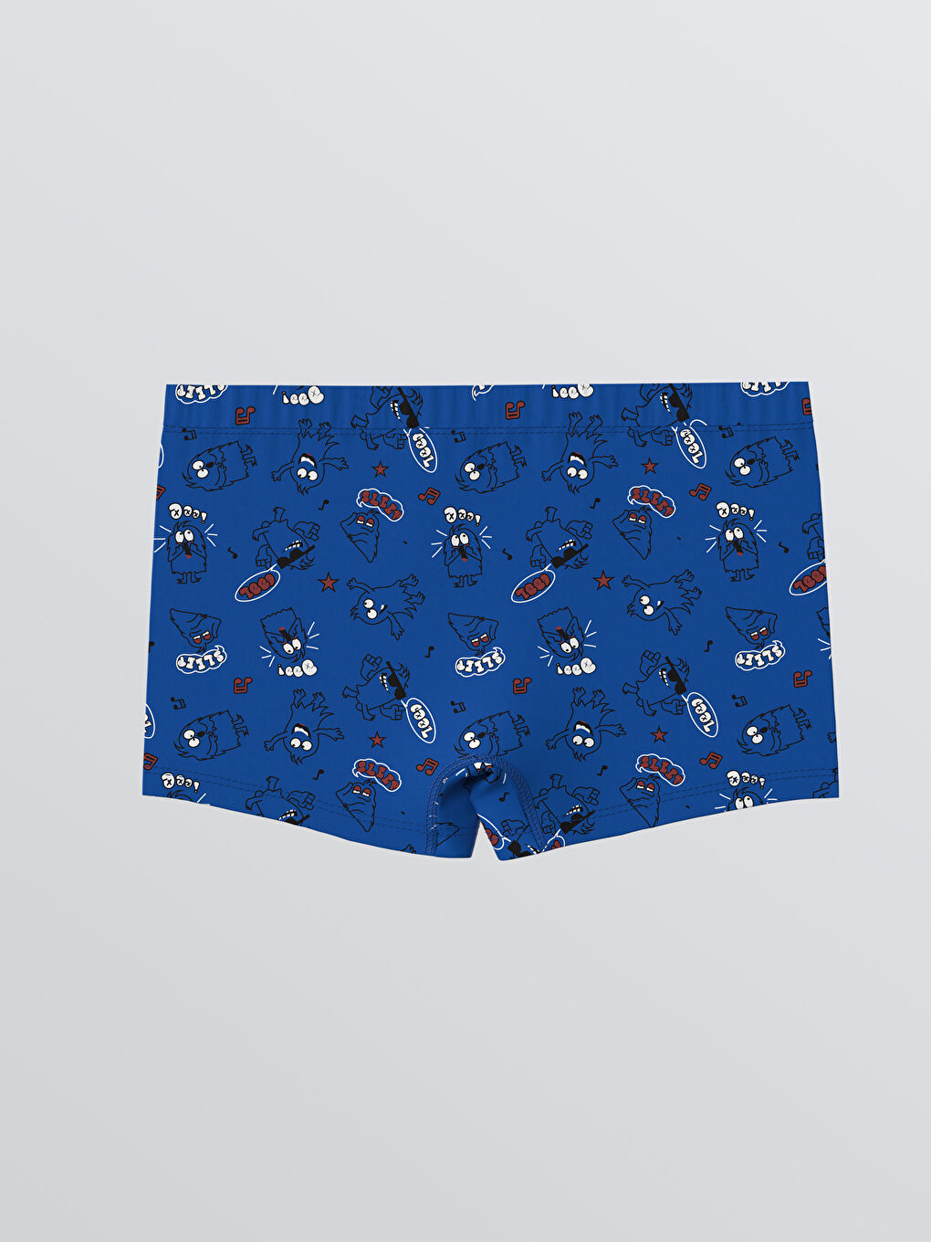 Mavi Beli Lastikli Erkek Çocuk Boxer 3'lü-4