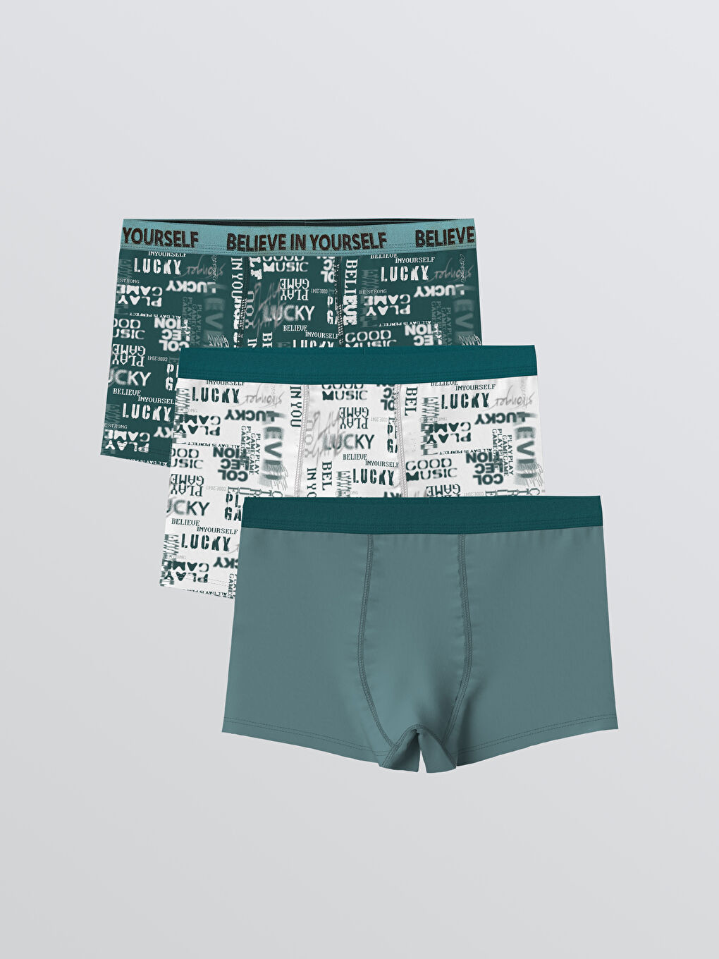 Boy GREEN Boxer Trunks