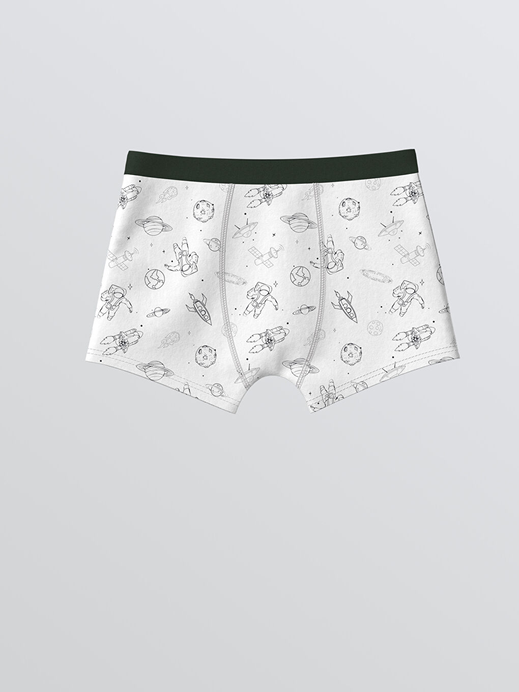 Beyaz Baskılı Erkek Çocuk Boxer