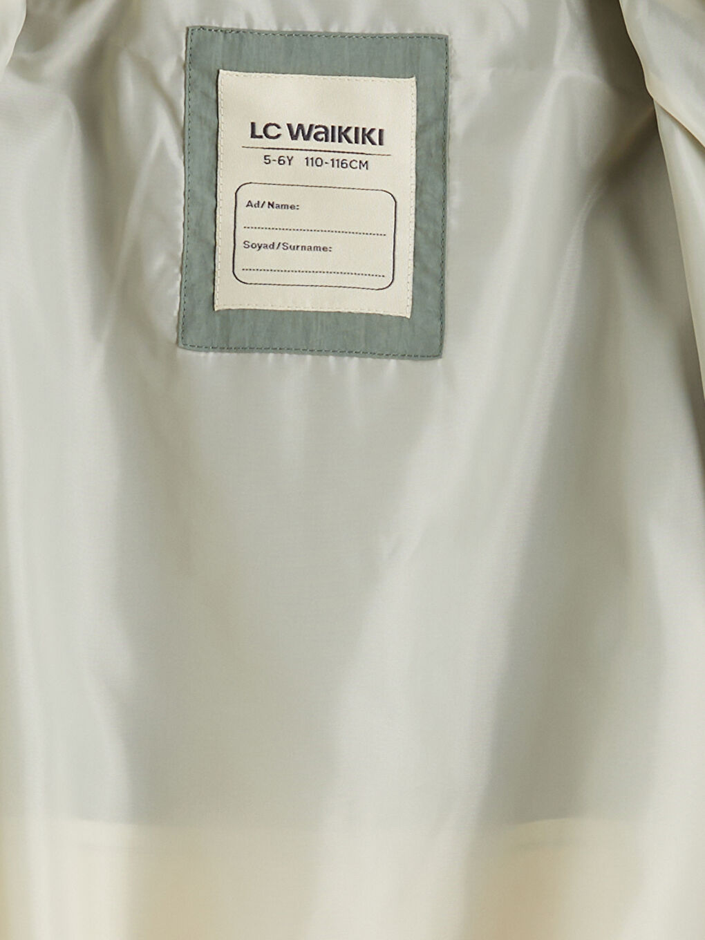 Haki Kapüşonlu Renk Bloklu Erkek Çocuk Mont-1