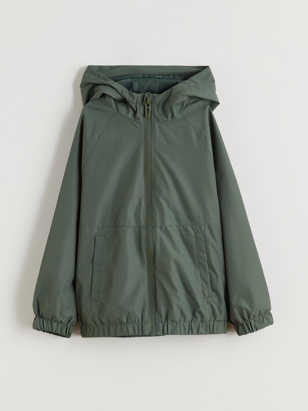 Yeşil Su İtici Kapüşonlu Erkek Çocuk Mont