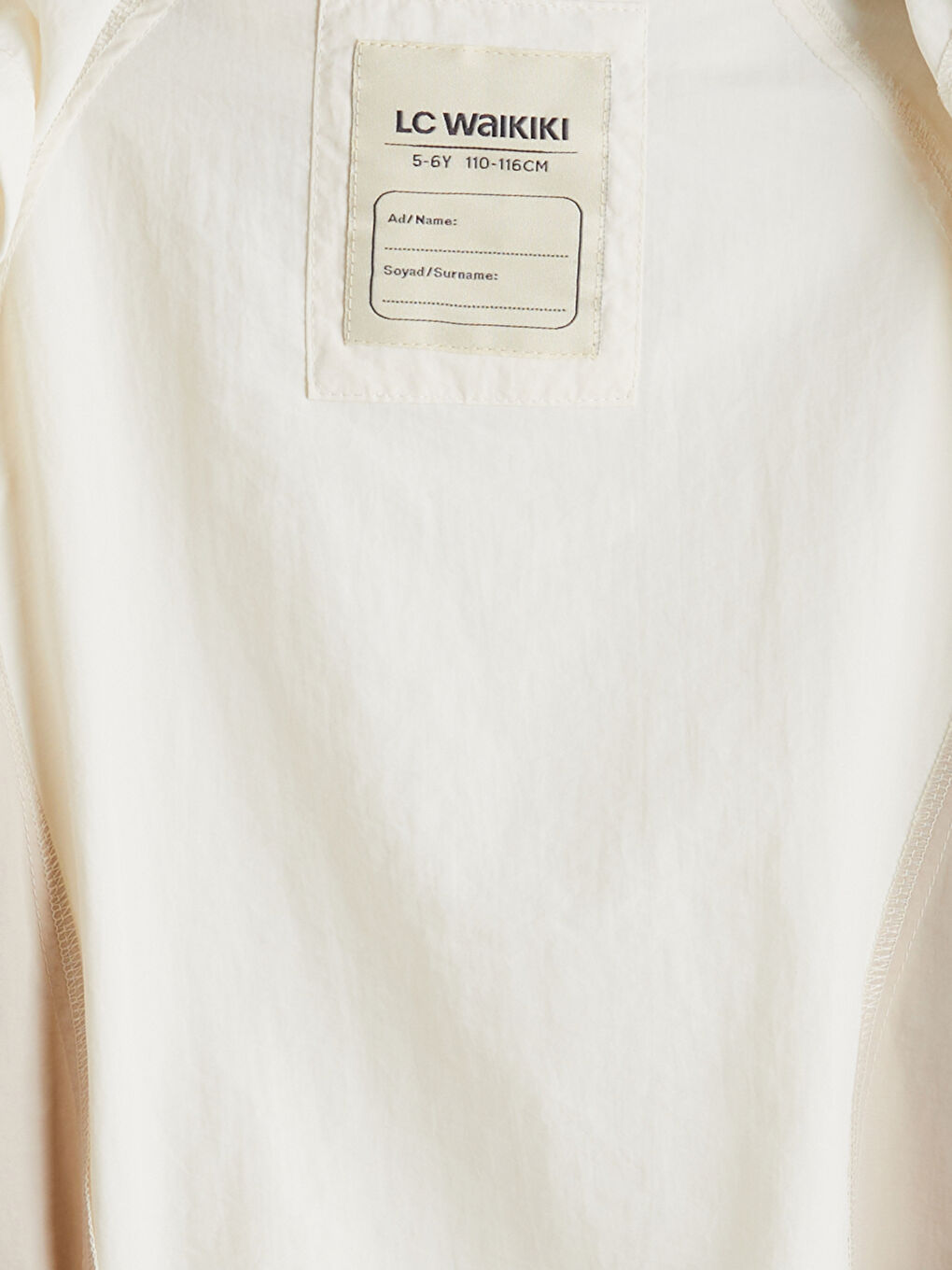 Ekru Kapüşonlu Erkek Çocuk Yağmurluk-1