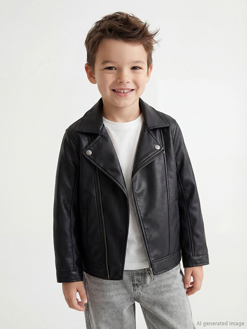 Куртка из искусственной кожи для мальчиков.