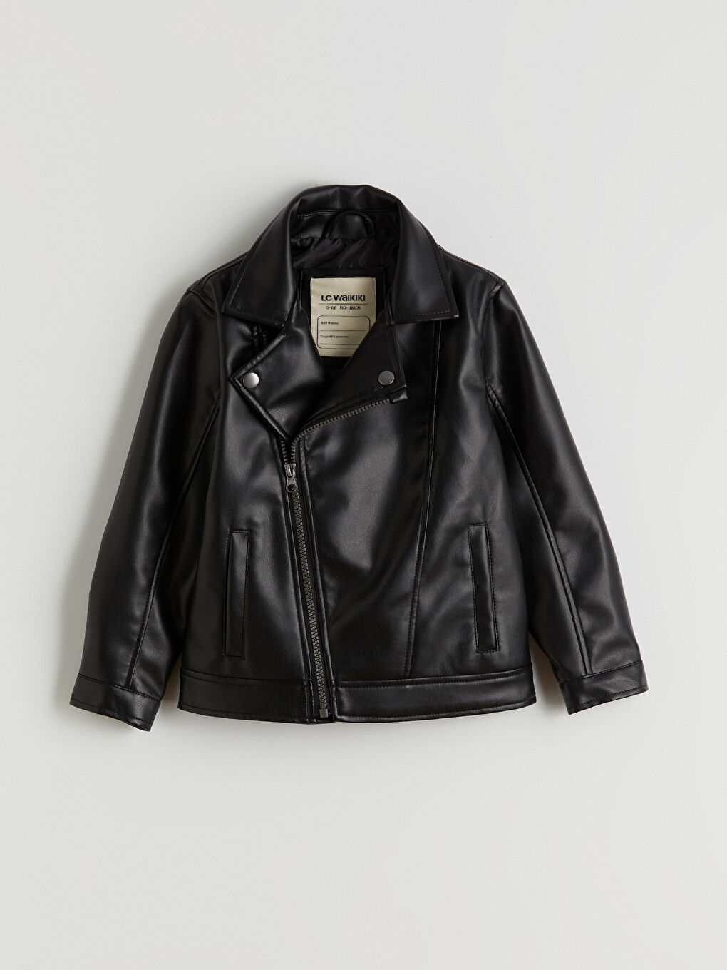 Geacă din piele ecologică NEGRU Băiat