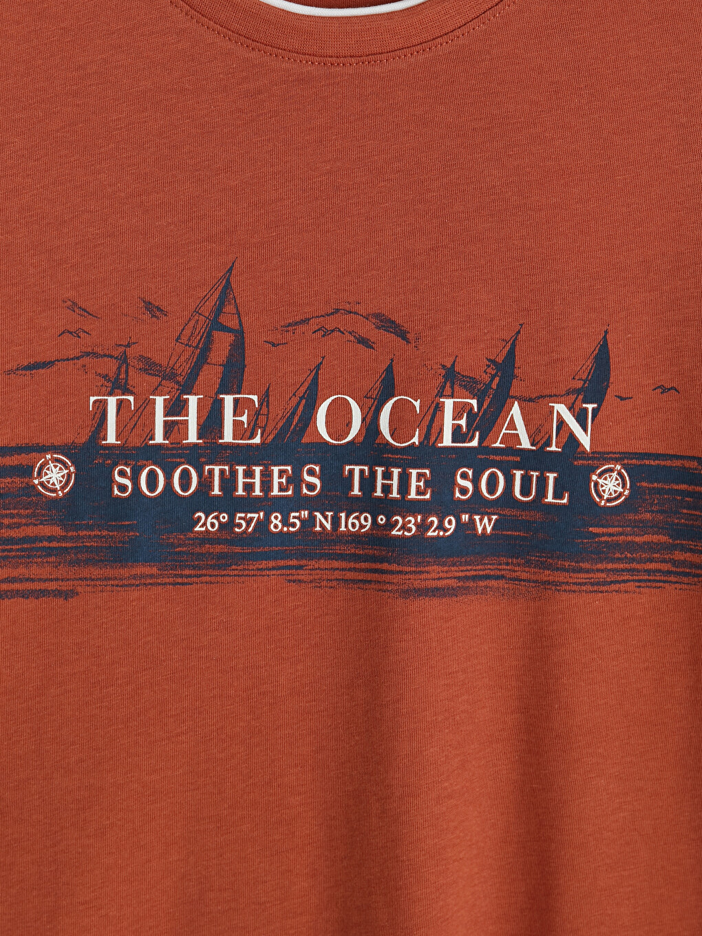 Crew Neck Printed Men's T-shirt-4