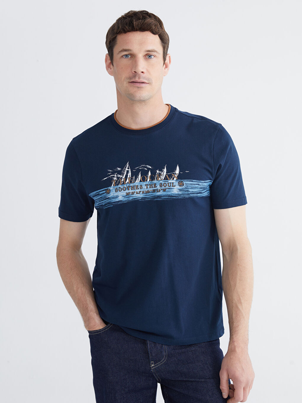 تيشيرت كحلي رجل-1