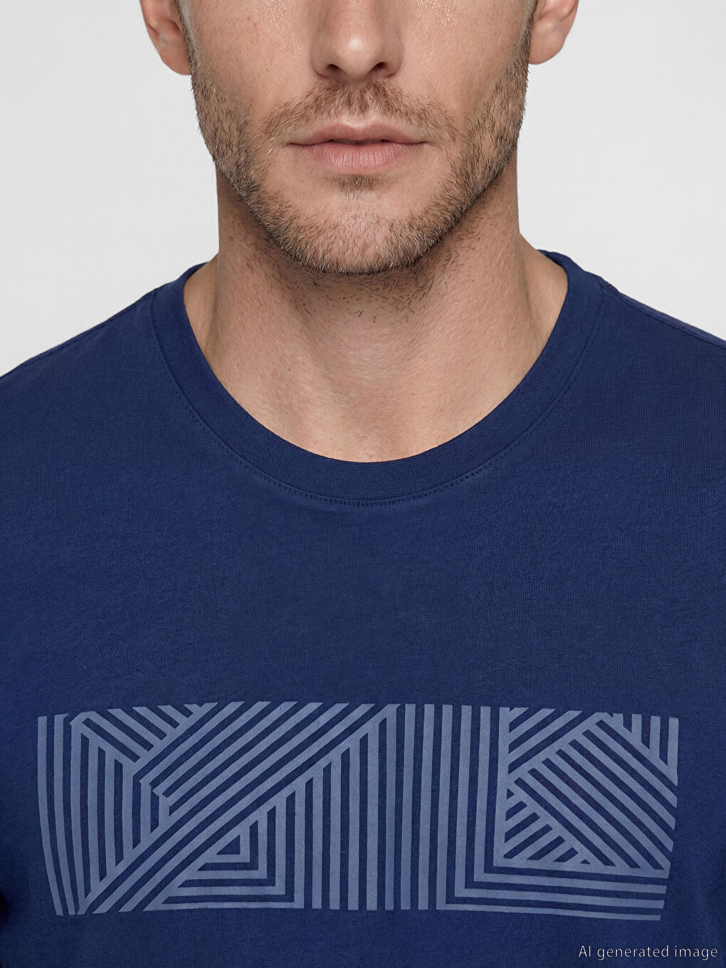 Crew Neck Printed Men's Jersey T-Shirt-2