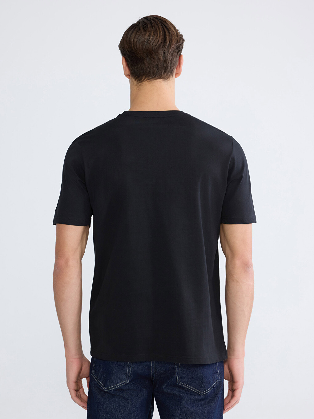 Crew Neck Printed Men's Jersey T-shirt-3