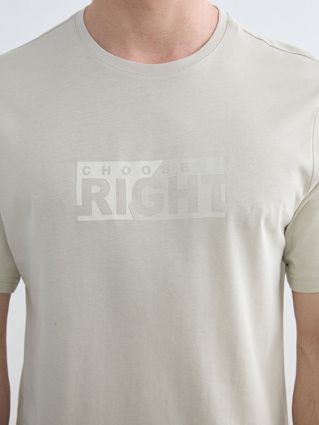 Crew Neck Printed Jersey Men's T-Shirt-2