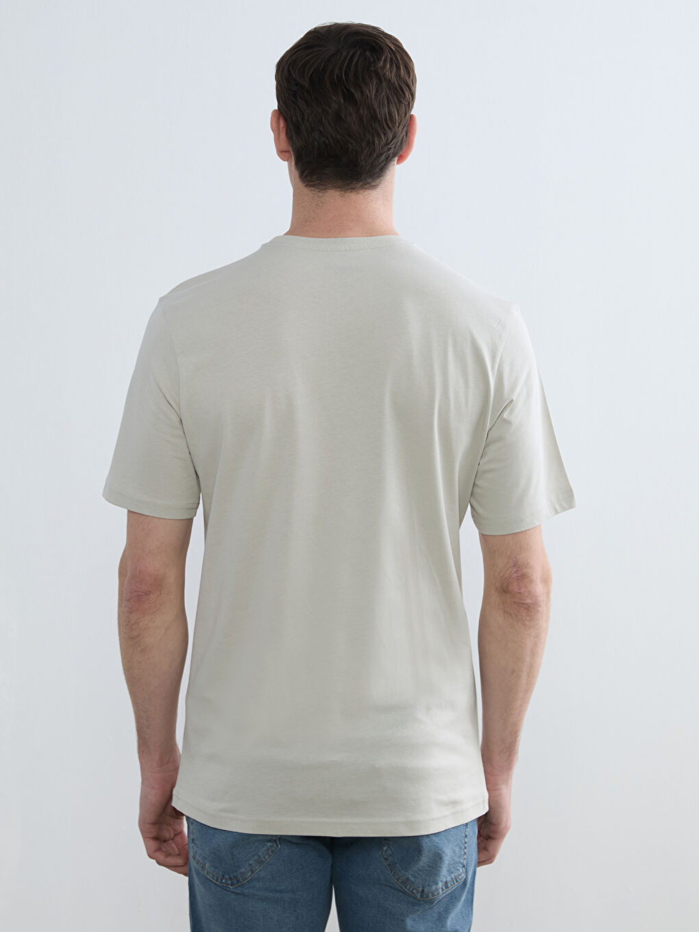 Crew Neck Printed Jersey Men's T-Shirt-3