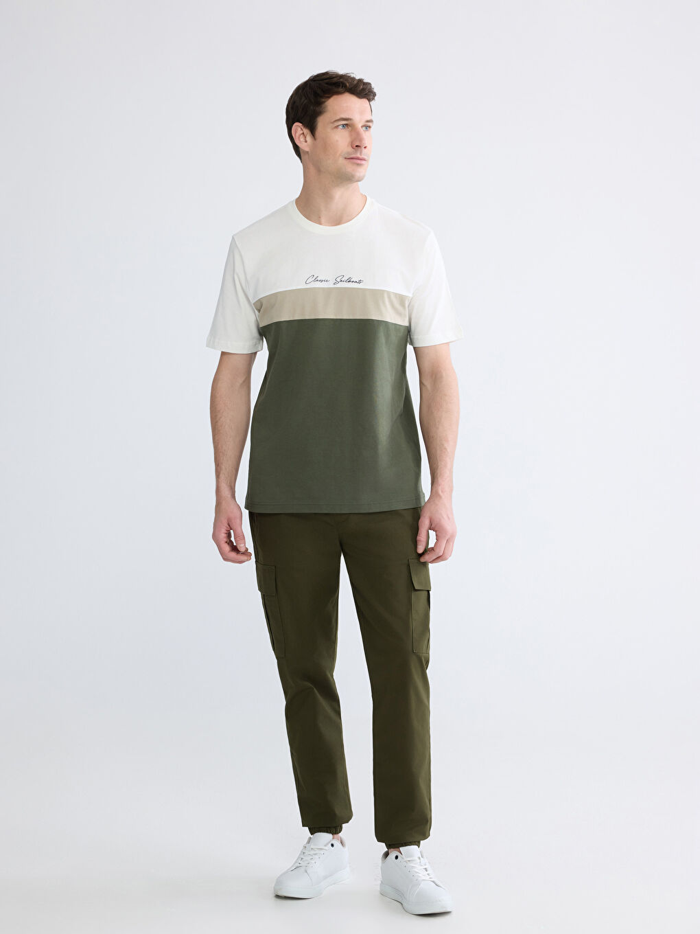 Men's Color-Block Crewneck T-Shirt-1