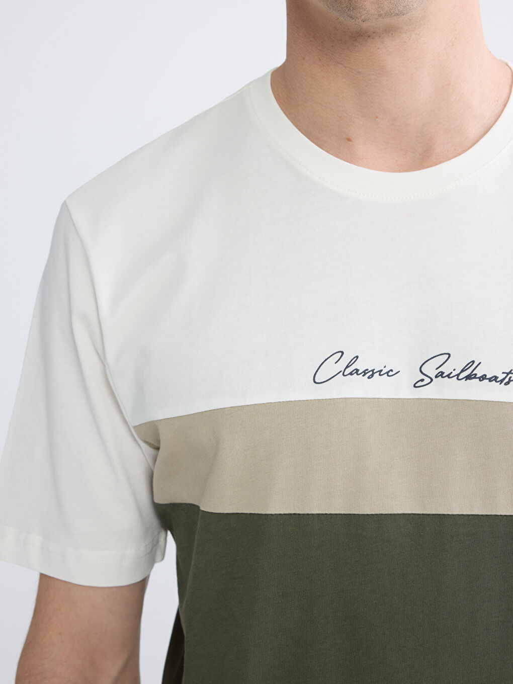 Men's Color-Block Crewneck T-Shirt-2