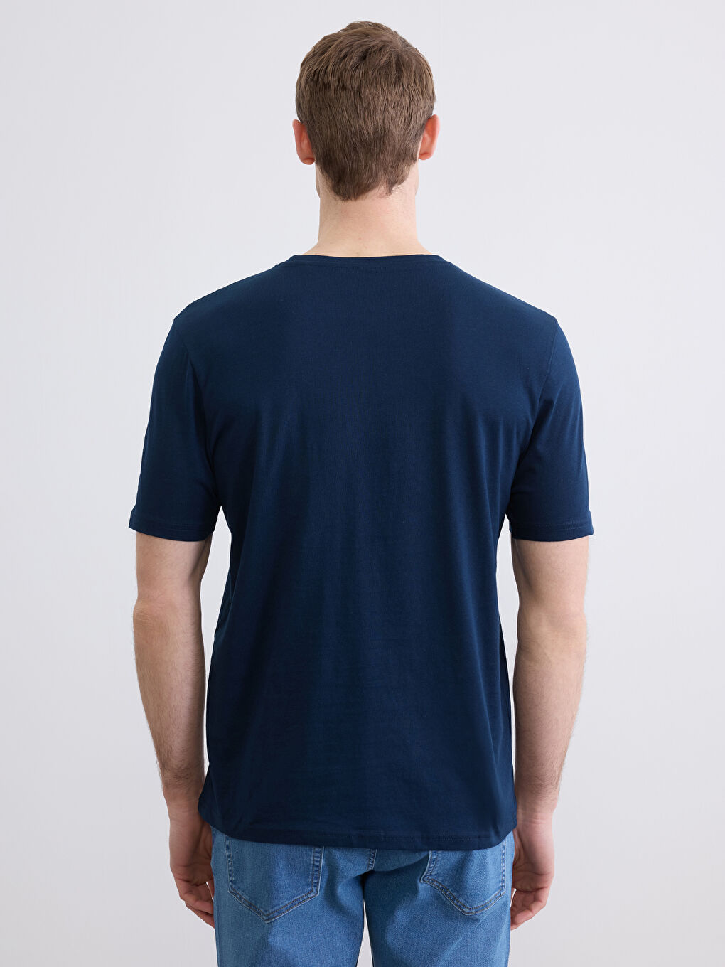 تي شيرت أزرق رجال-3