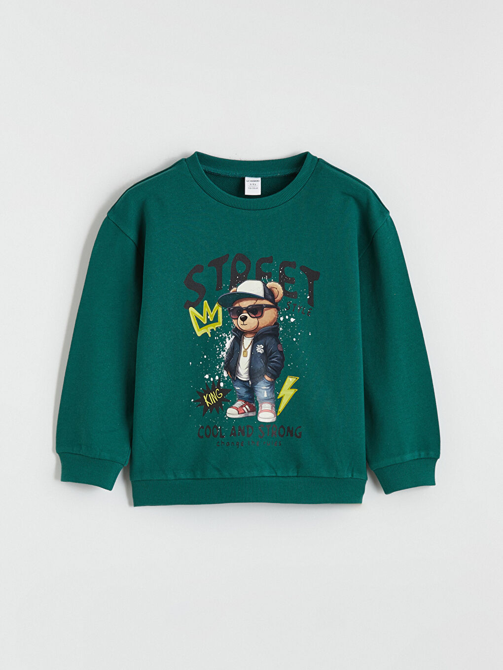 Teddy Bear Printed Boys' Sweatshirt and Sweatpants-1