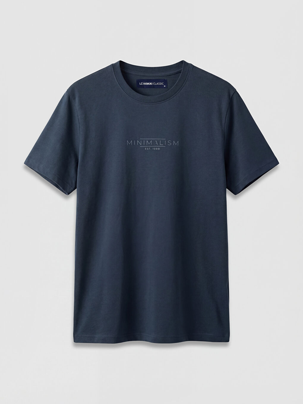 Loose Fit Bisiklet Yaka Baskılı Penye Erkek Tişört