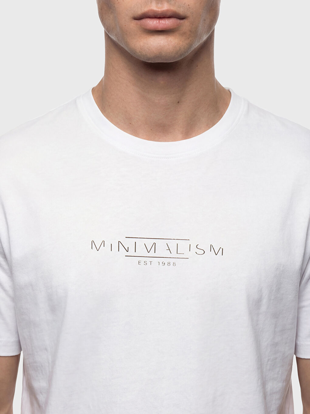 Мужская футболка с круглым вырезом с принтом-2