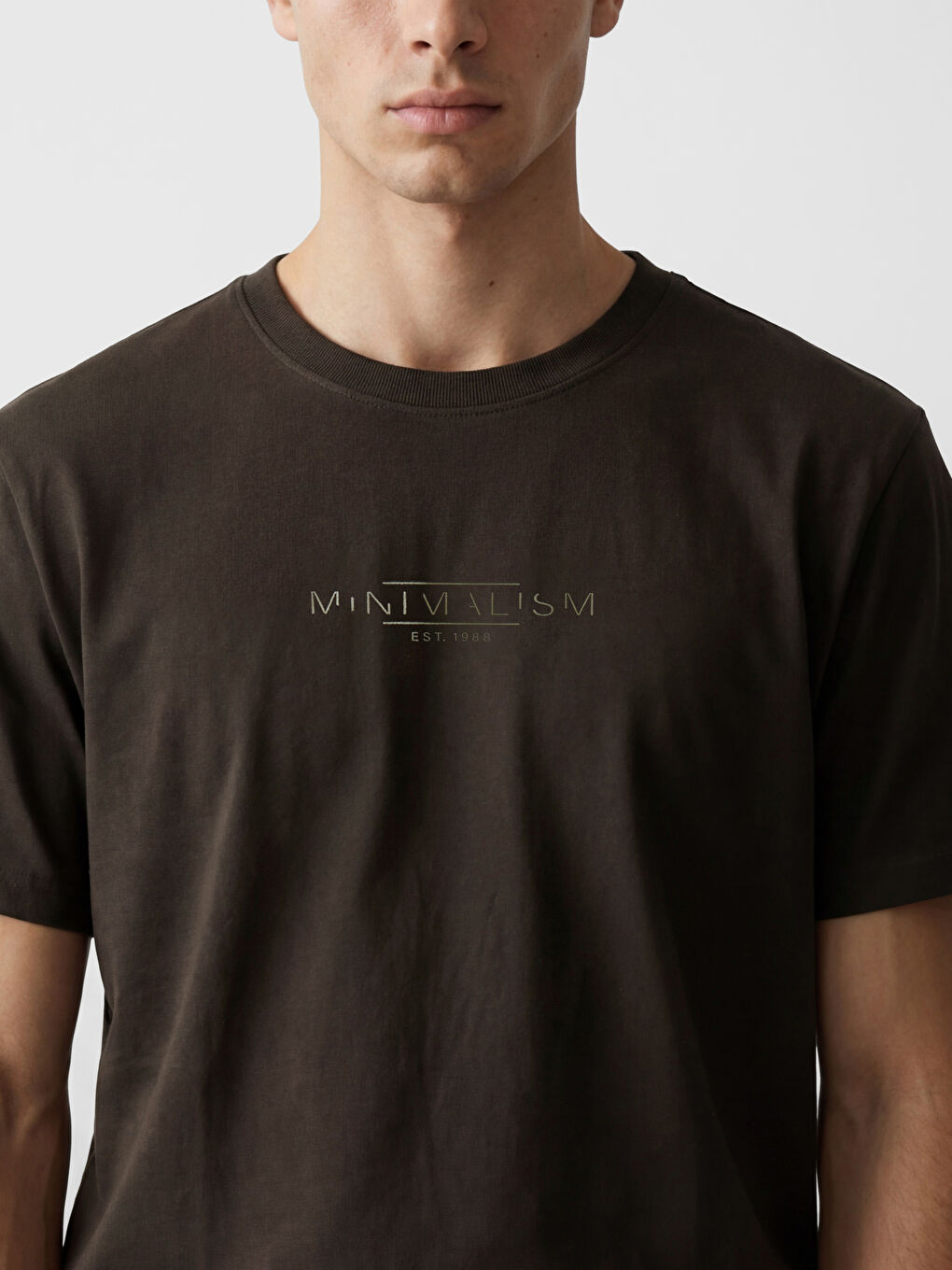 Мужская футболка с круглым вырезом с принтом-2