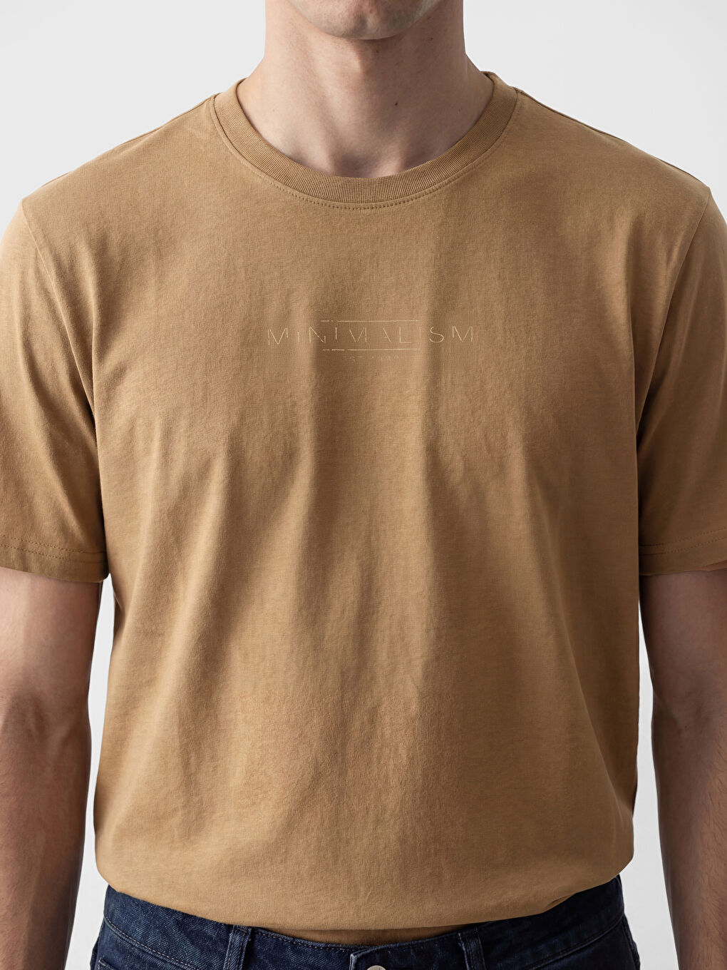 Мужская футболка с круглым вырезом с принтом-2