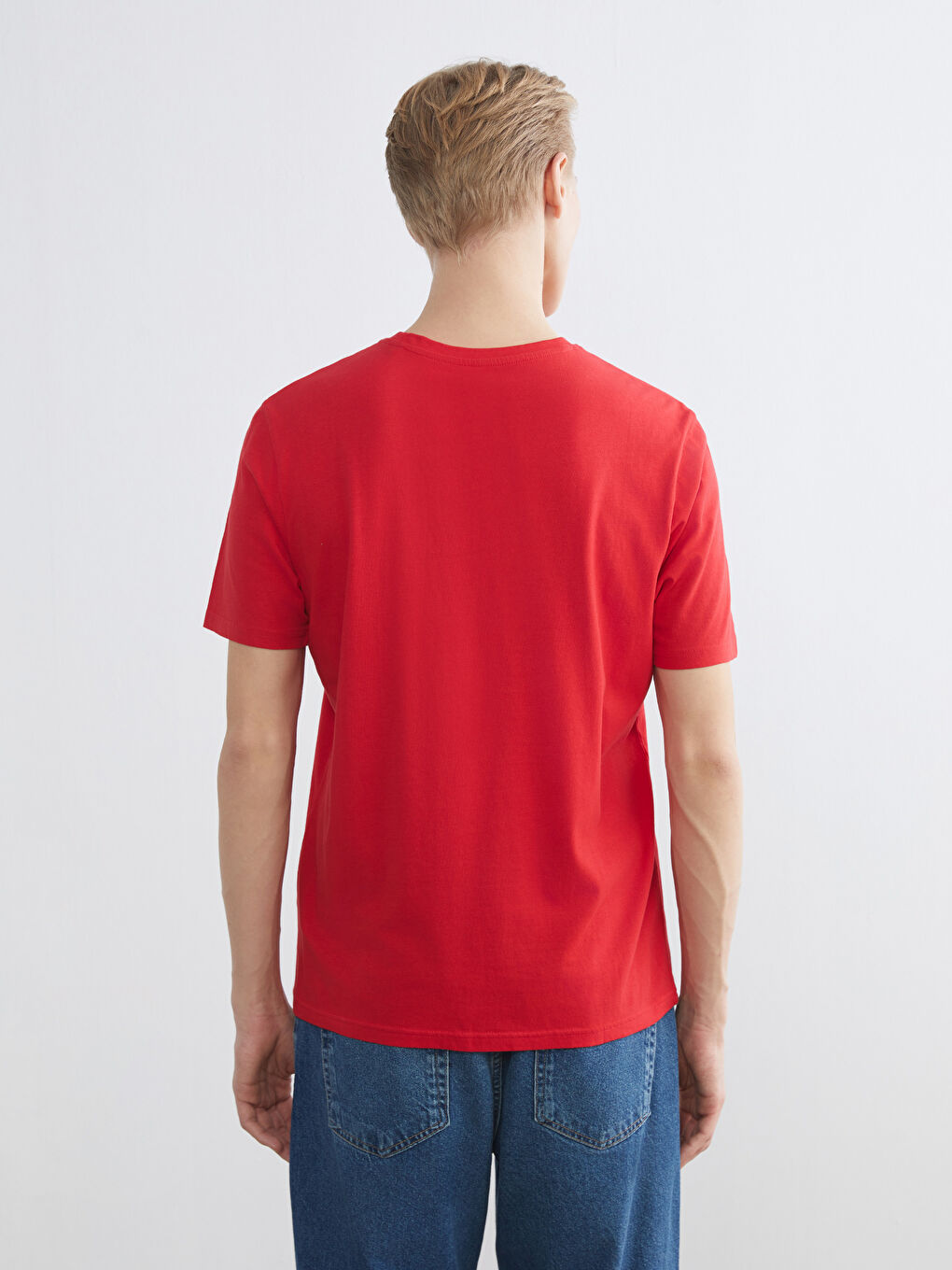 Crew Neck Printed Jersey Men's T-Shirt-3