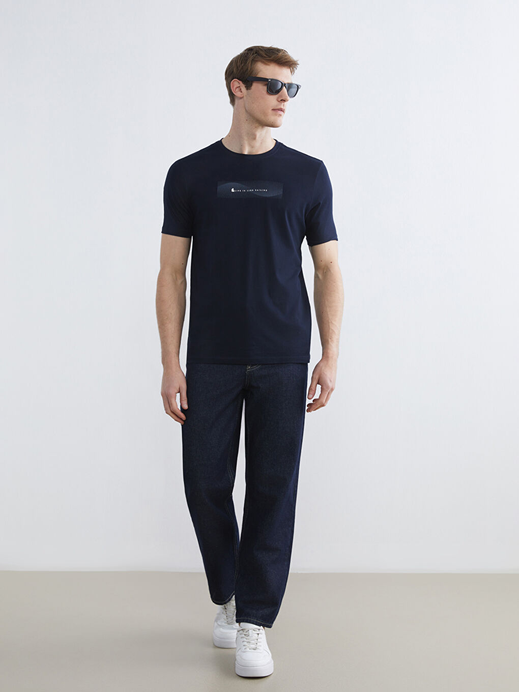 Crew Neck Printed Jersey Men's T-Shirt-1