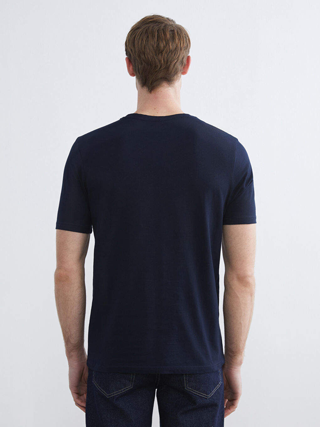 Crew Neck Printed Jersey Men's T-Shirt-3