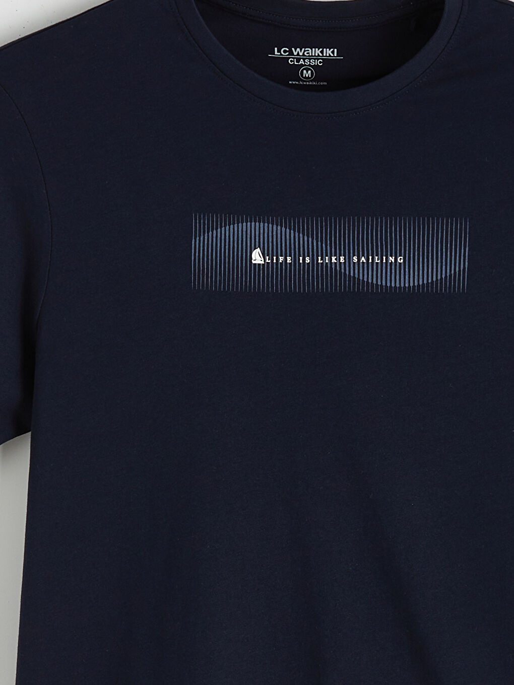 Crew Neck Printed Jersey Men's T-Shirt-5