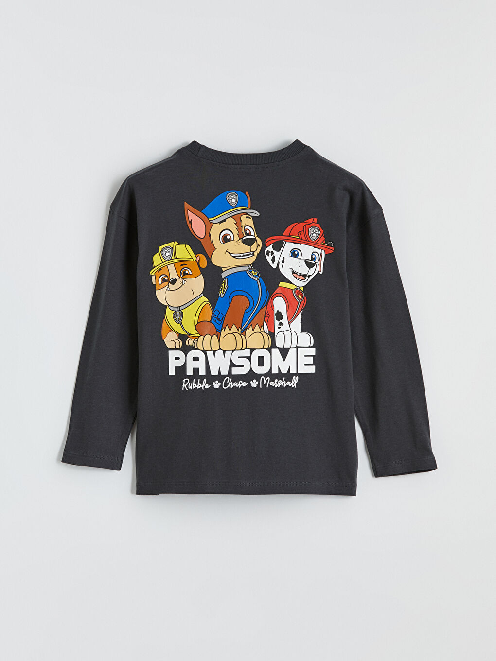 Antrasit  Paw Patrol Baskılı Erkek Çocuk Tişört-1
