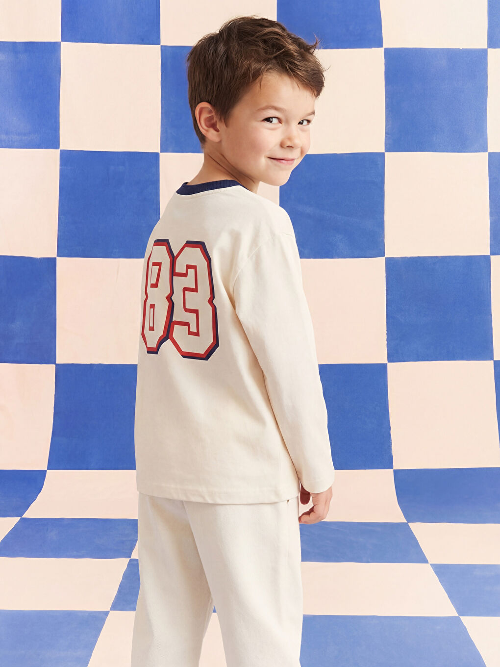 Футболка для мальчиков с круглым вырезом и полосатым узором, упаковка из 2 штук-3