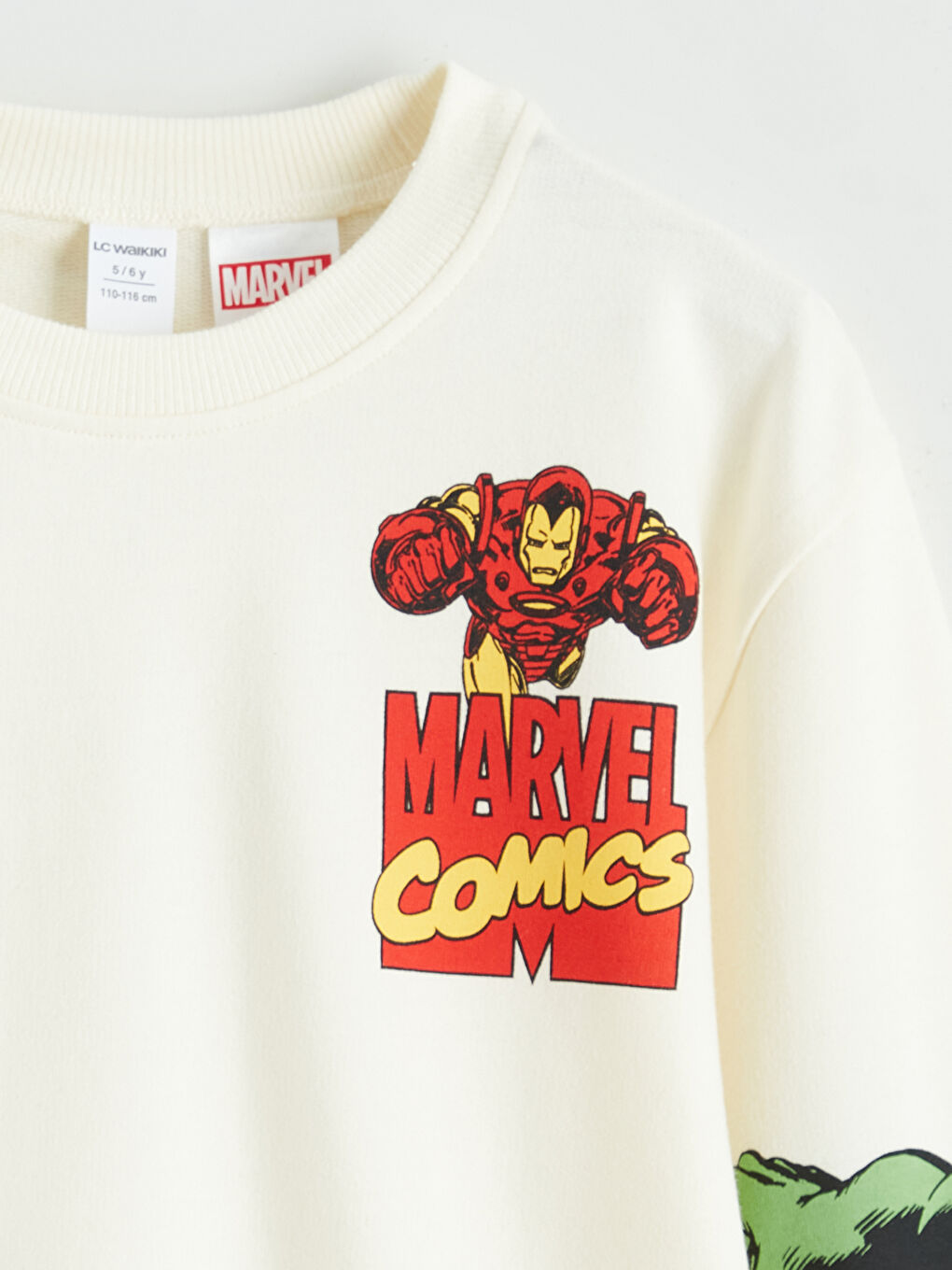 Bej Marvel Comics Baskılı Erkek Çocuk Sweatshirt ve Eşofman Alt-2