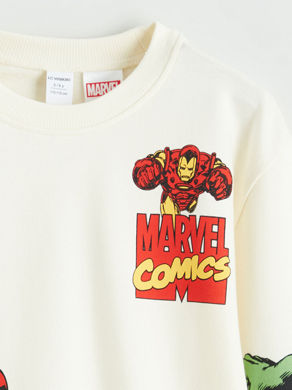 Bej Marvel Comics Baskılı Erkek Çocuk Sweatshirt ve Eşofman Alt-9
