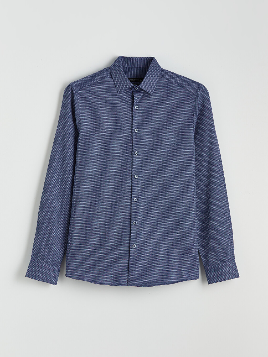 Slim Fit Long Sleeve Dobby Men's Shirt-4