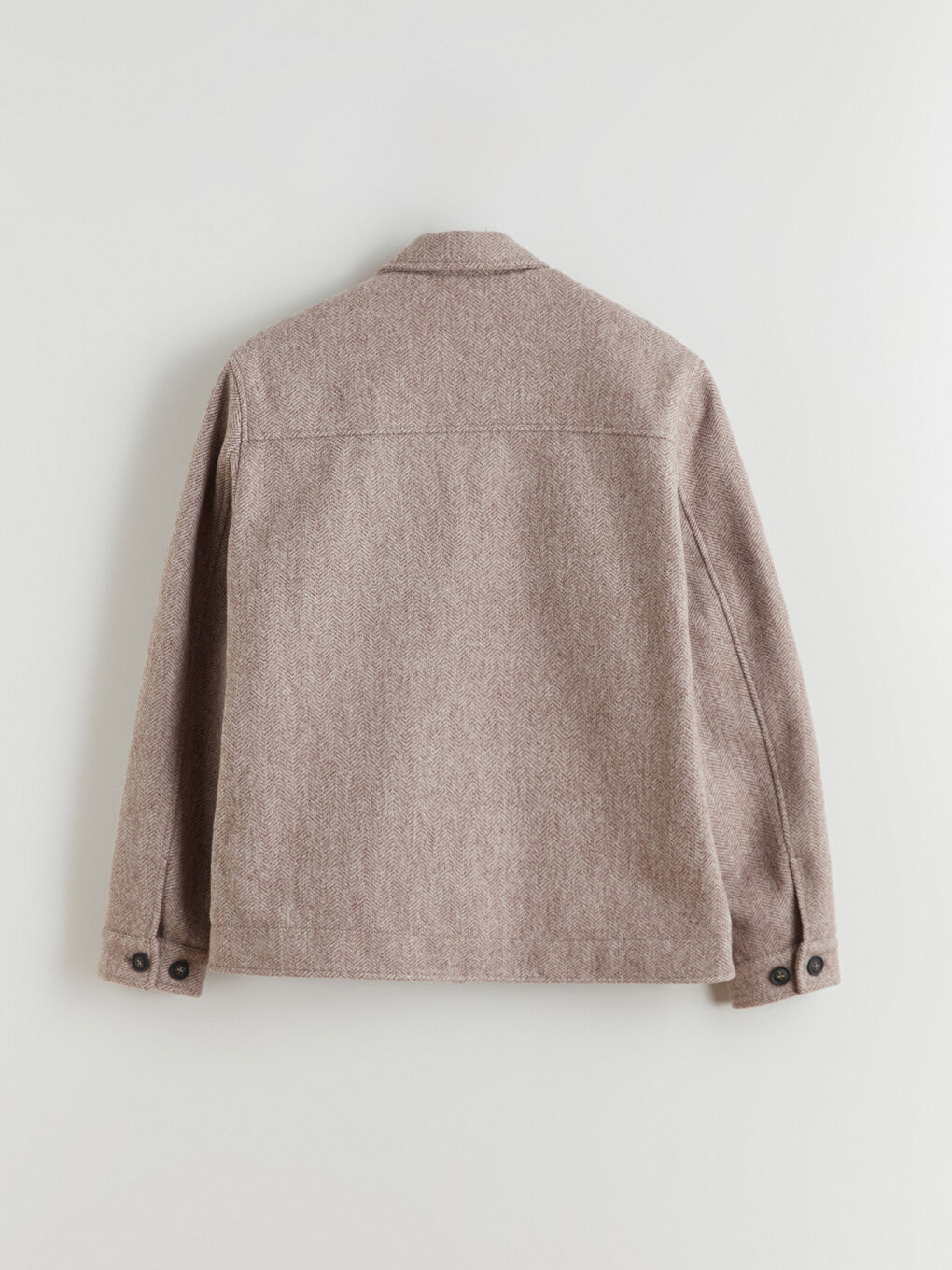 Bej Standart Kalıp Erkek Kaşe Mont-8