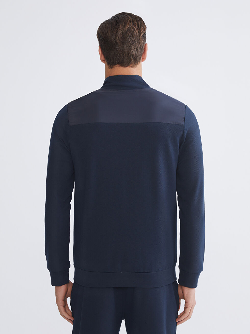 Men's stand-up collar zip-up sweatshirt-4