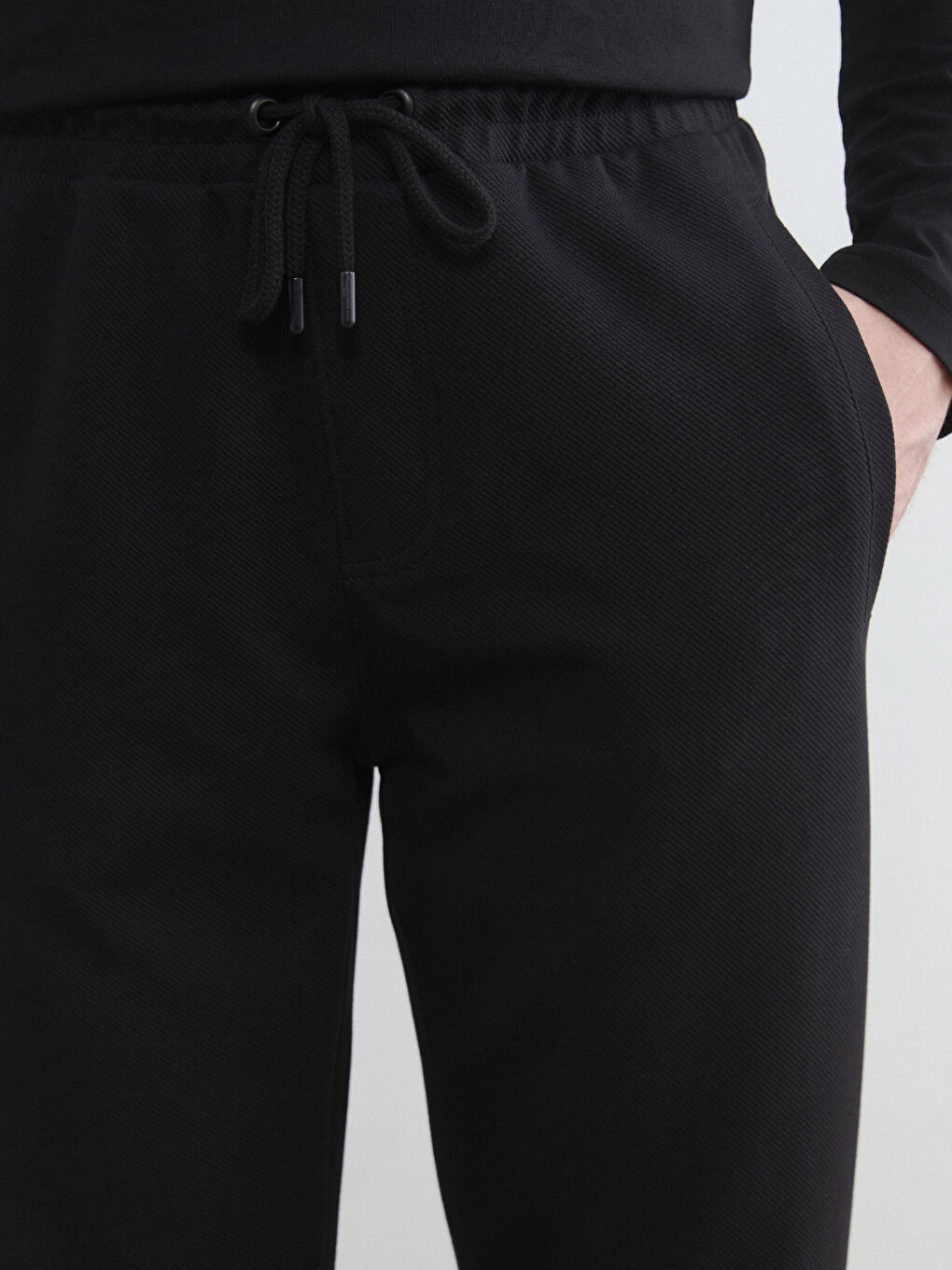 Siyah Standart Kalıp Erkek Jogger Eşofman Altı-2