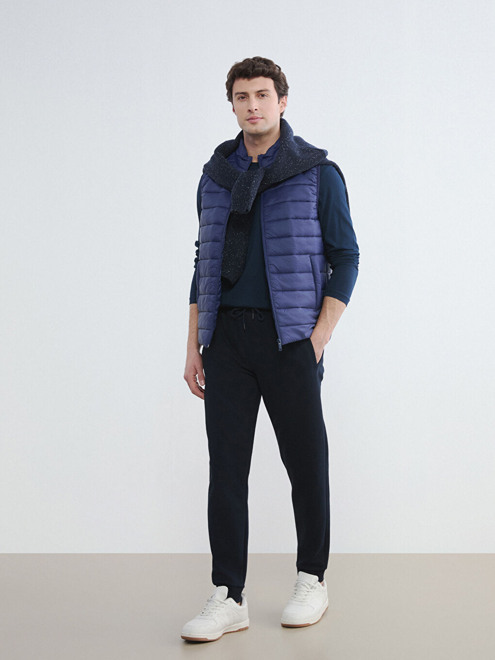 Lacivert Standart Kalıp Erkek Jogger Eşofman Altı