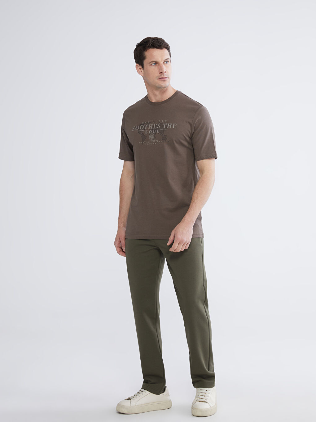 Haki Rahat Kalıp Erkek Eşofman Altı