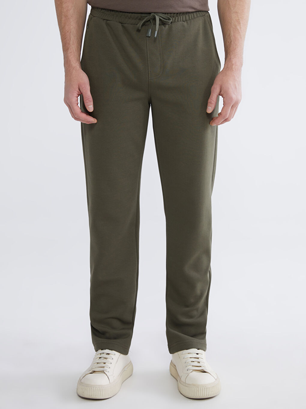 Haki Rahat Kalıp Erkek Eşofman Altı-1