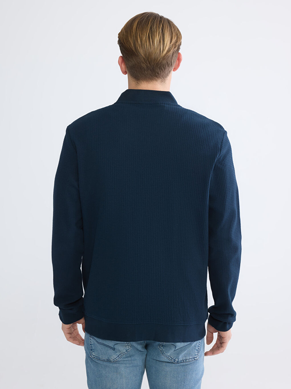 Men's Zip-Up Varsity Sweatshirt-3