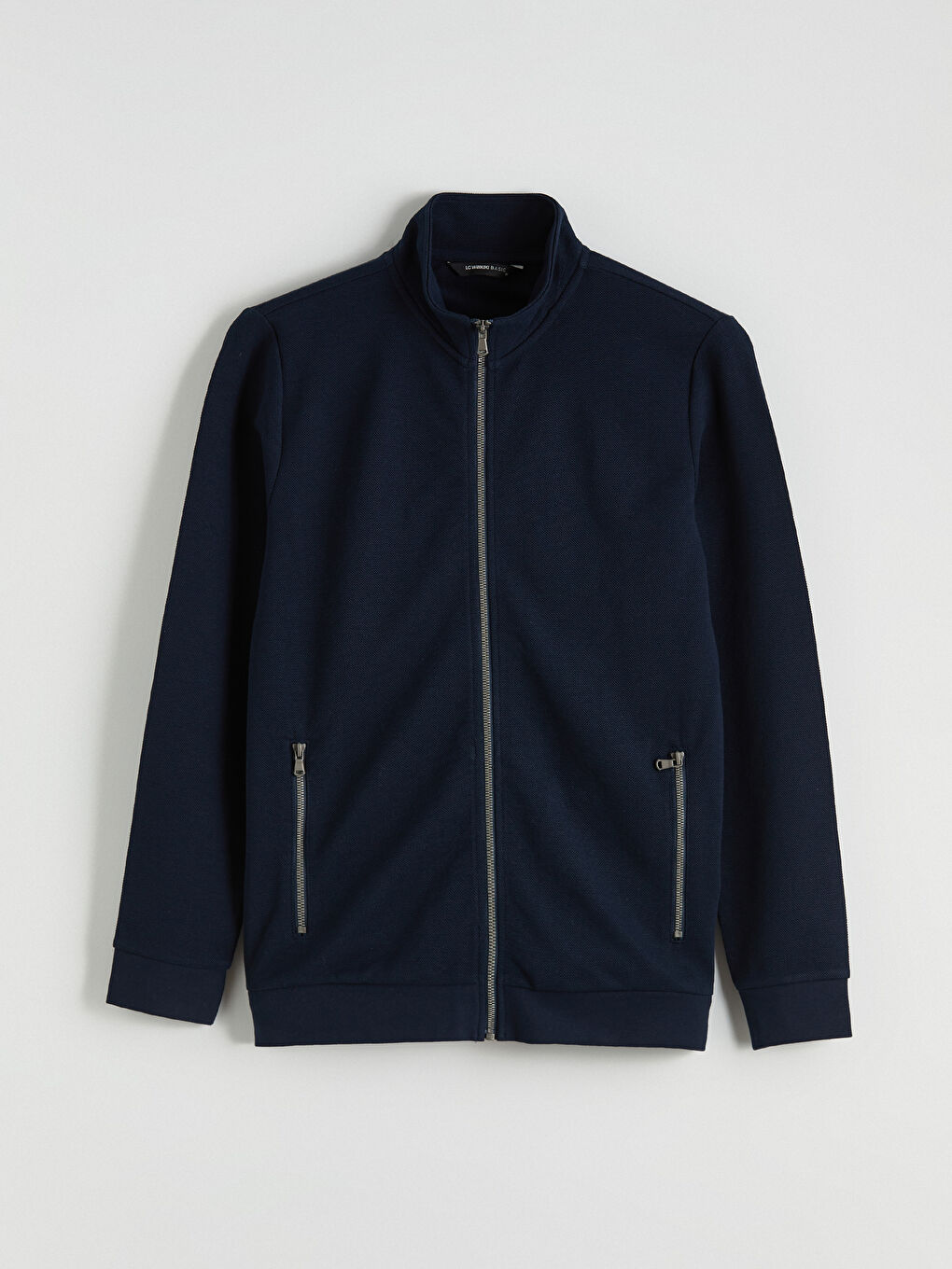 Men's stand-up collar zip-up sweatshirt-4