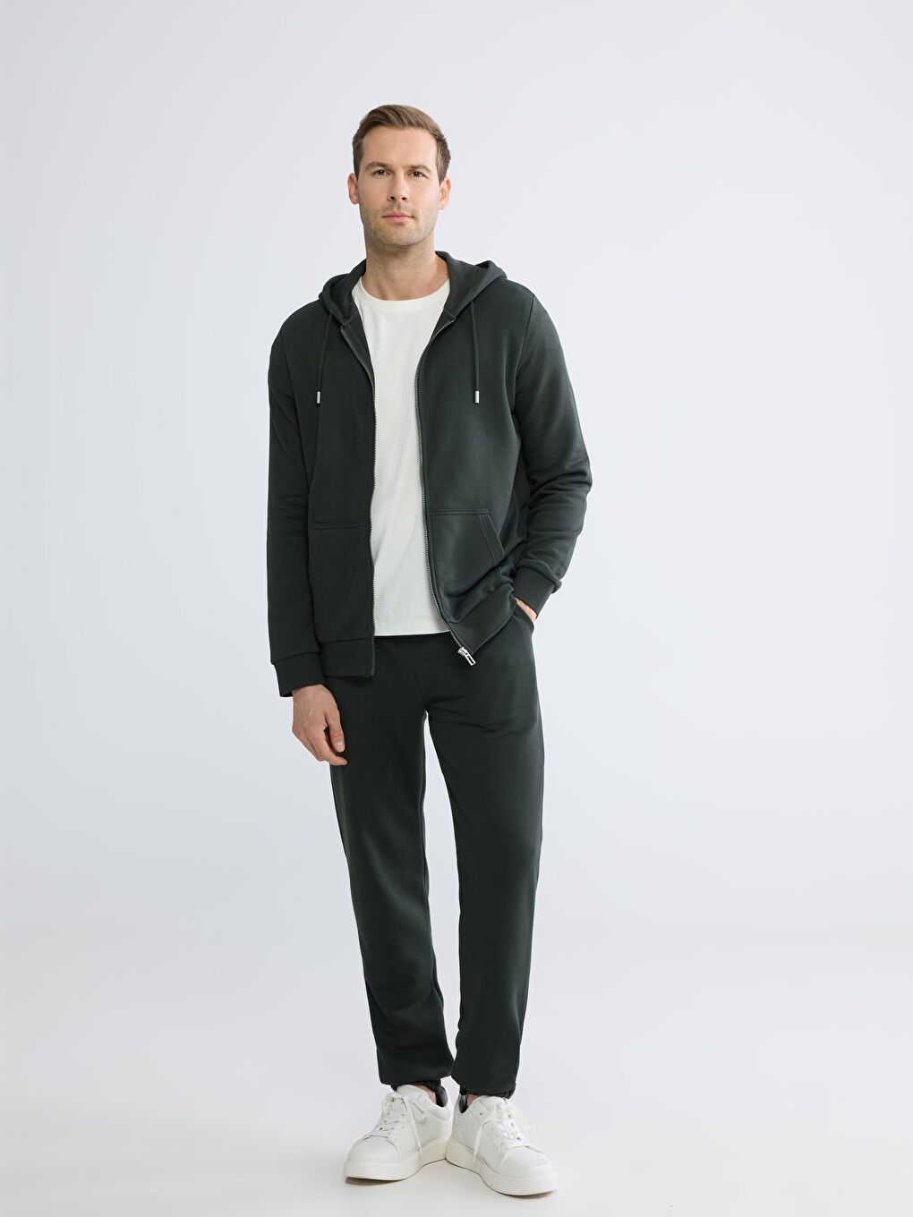 Yeşil Standart Kalıp Erkek Jogger Eşofman Altı