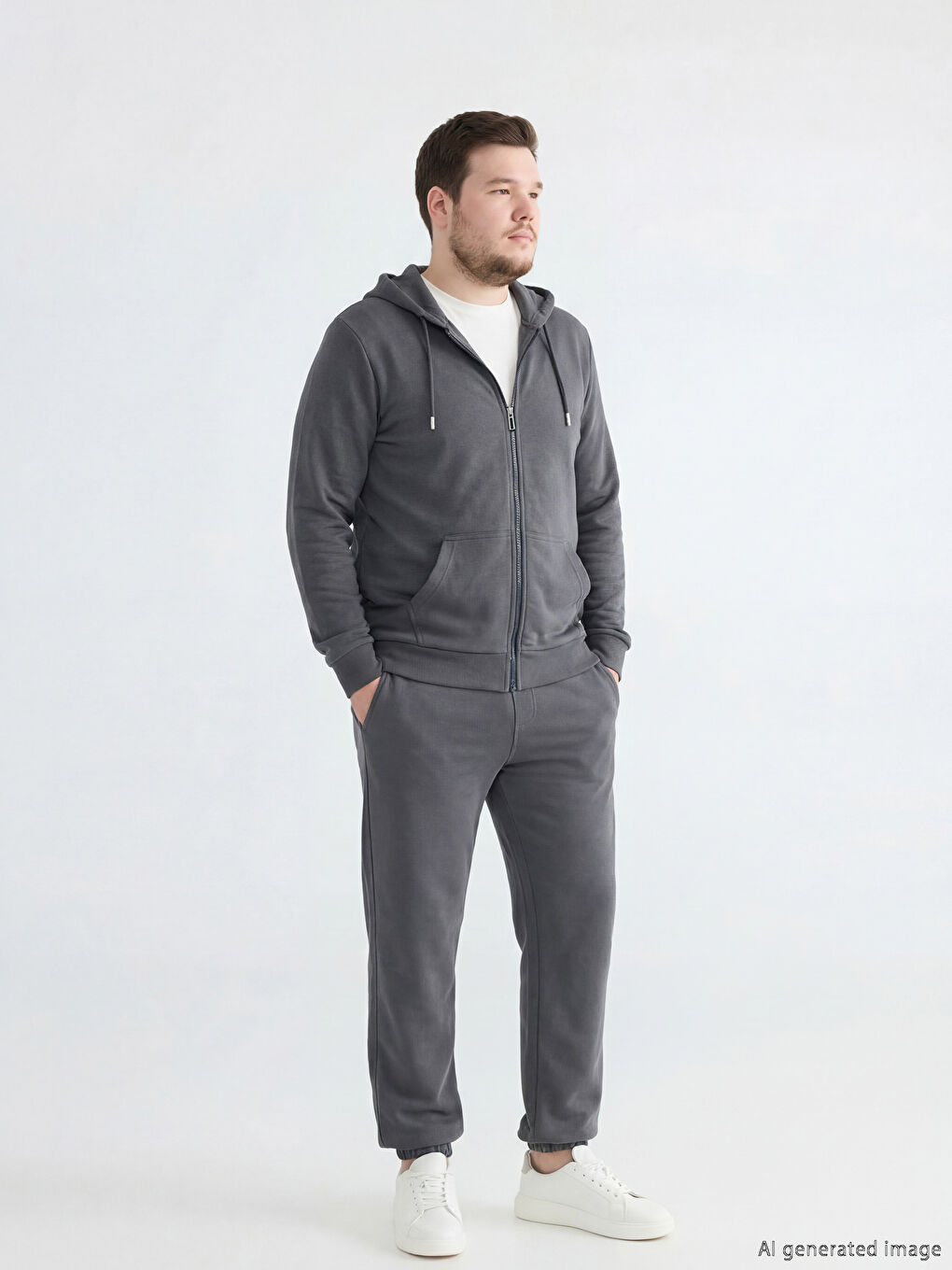 Antrasit Standart Kalıp Erkek Jogger Eşofman Altı-1