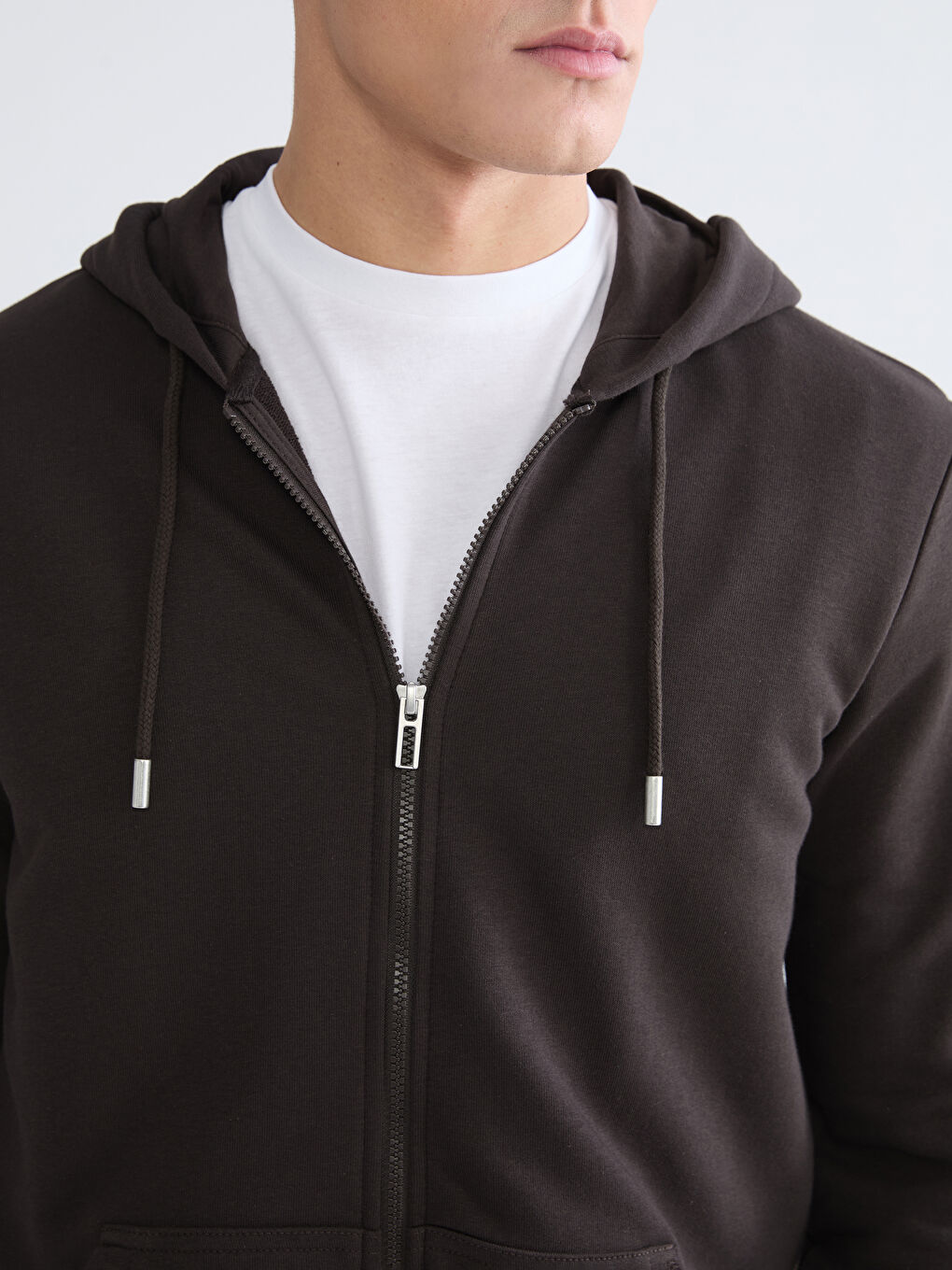 سویتشێرتی زنجیرەدار بە کڵاودار سادە بۆ پیاوان-2