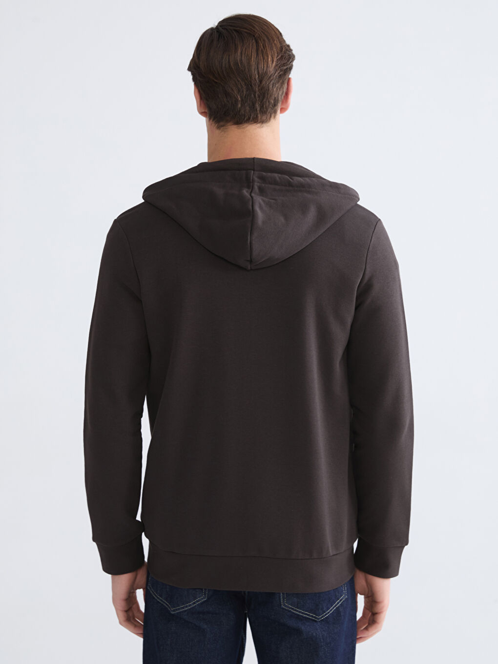 سویتشێرتی زنجیرەدار بە کڵاودار سادە بۆ پیاوان-3