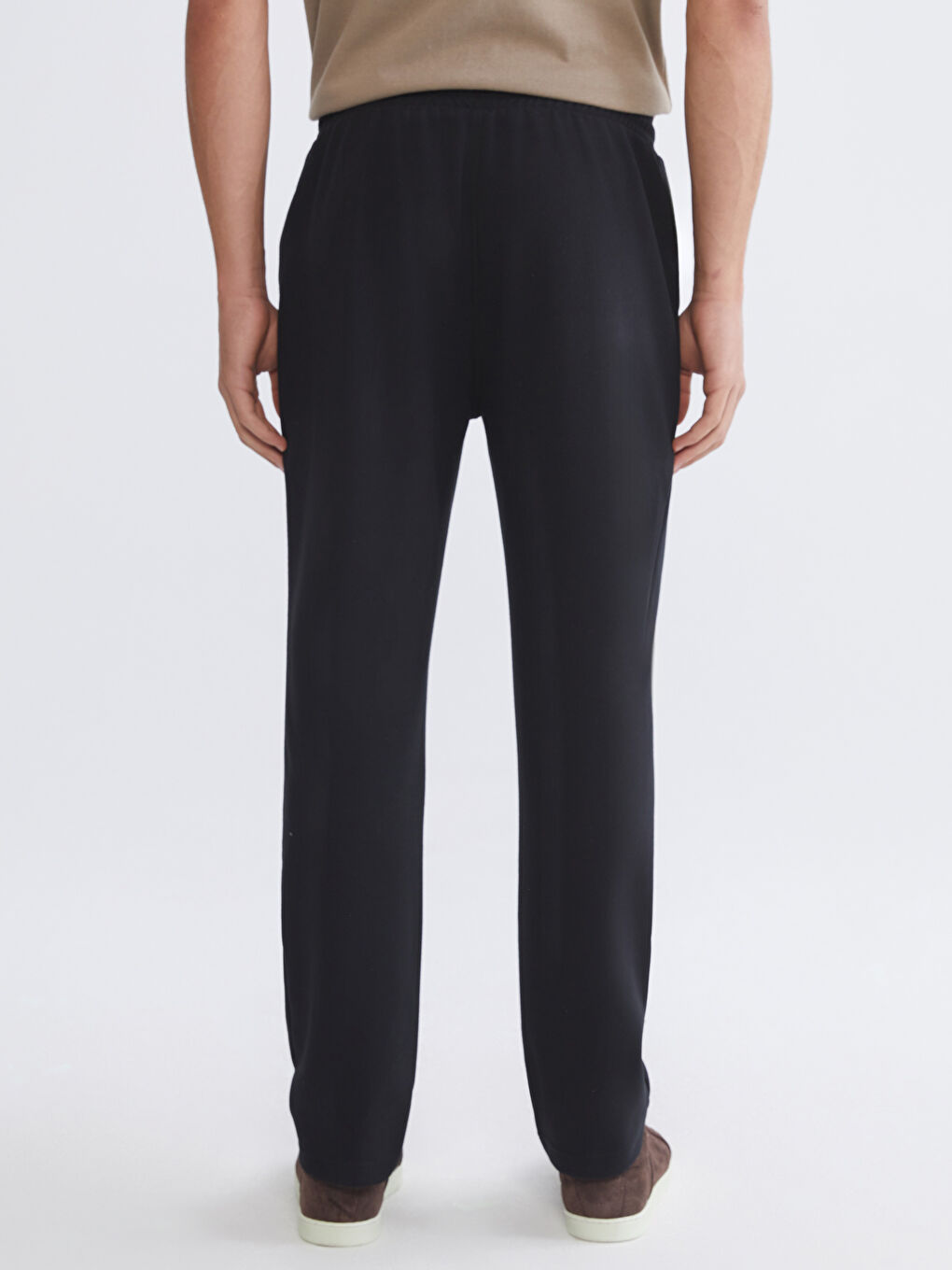 Siyah Standart Kalıp Erkek Eşofman Altı-6